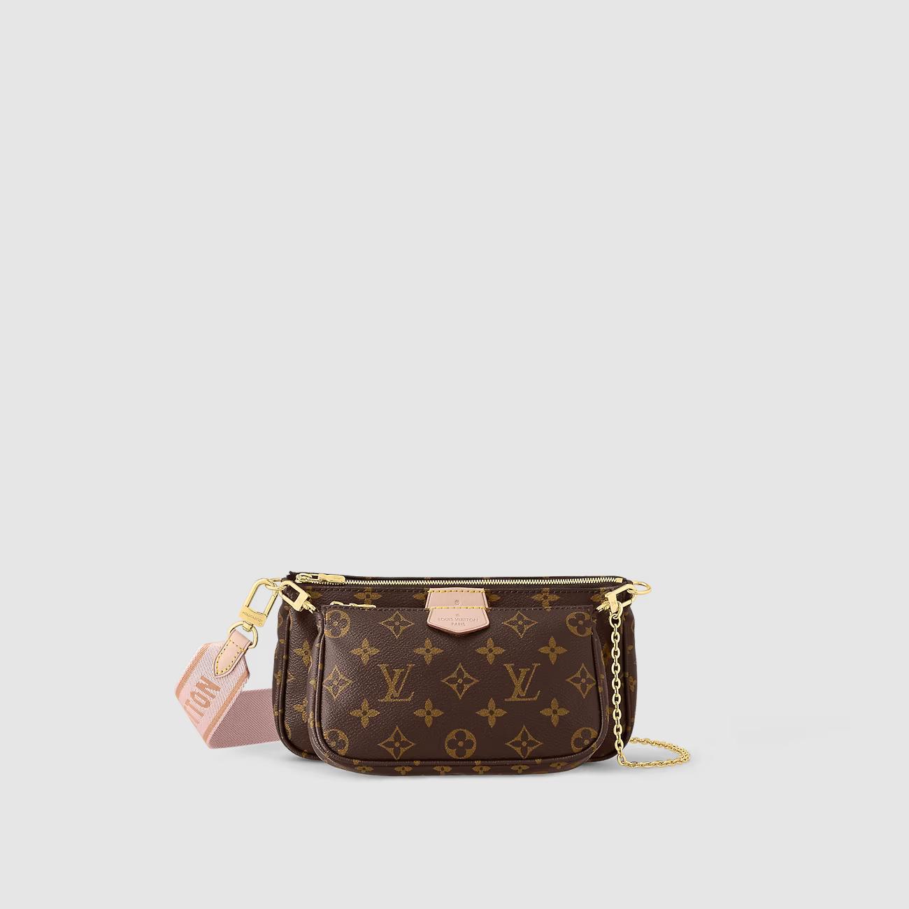 Túi Louis Vuitton Multi Pochette Accessoires Nữ Monogram Hồng Nhạt